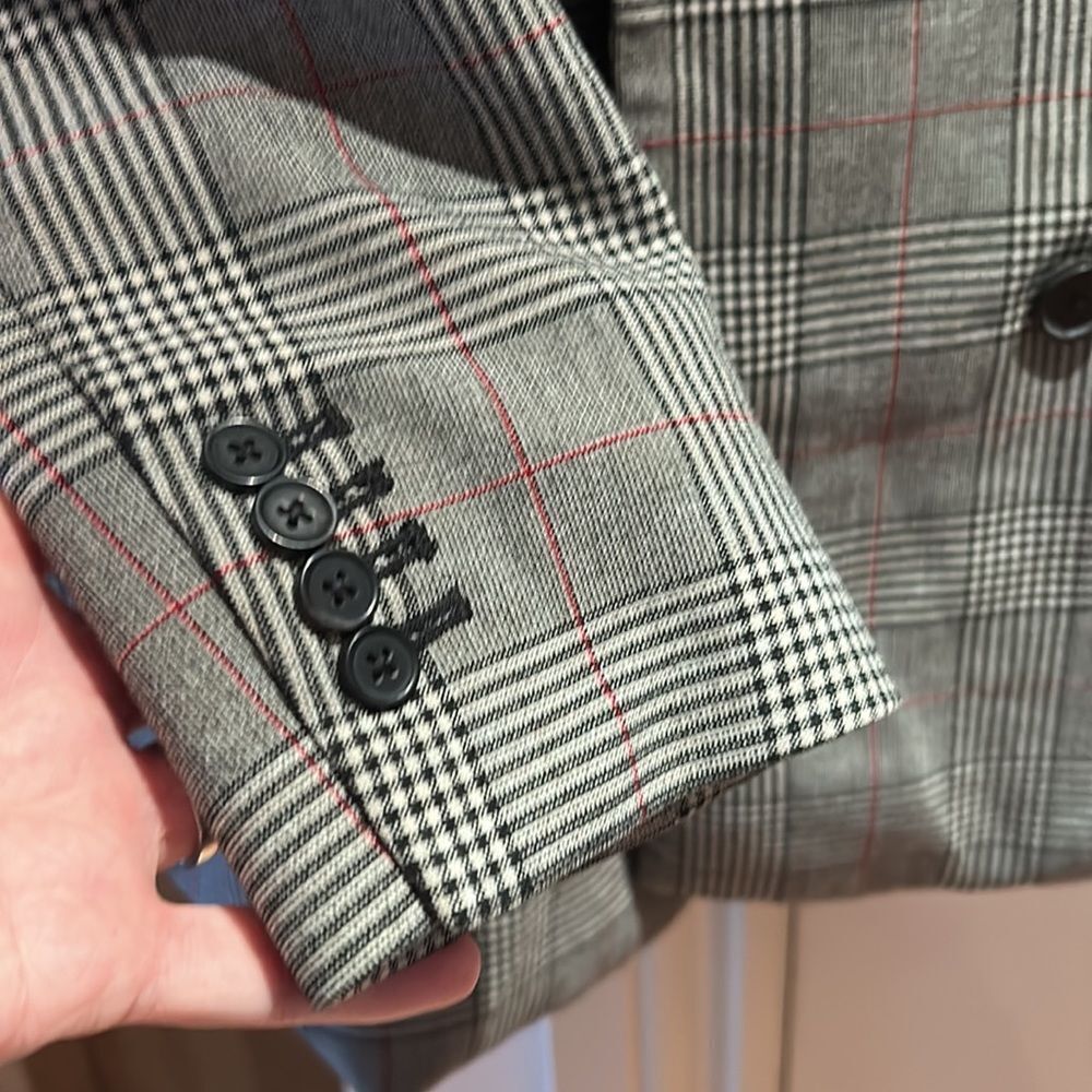 🎀 Wilfred Margaux long plaid blazer peak lapel  4 Aritzia oversized - Picture 11 of 13
